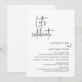 Laten we feestvieren, bruiloft Elopement Dinner Pa Kaart (Voorkant / Achterkant)