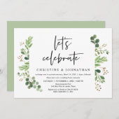 Laten we feestvieren, bruiloft Elopement Dinner Pa Kaart (Voorkant / Achterkant)