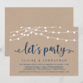 Laten we feestvieren, Bruiloft Elopement Feestvier Kaart (Voorkant / Achterkant)