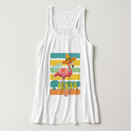 Laten we feestvieren Flamingo Cinco De Mayo Tanktop
