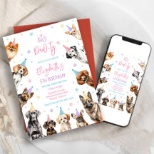 Laten we feestvieren Hond Puppies Feest Verjaardag