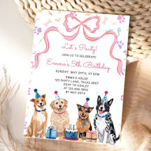 Laten we feestvieren Honden Puppy Meisjes Verjaard
