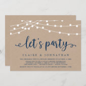 Laten we feestvieren, huwelijksfeest viering kaart (Voorkant / Achterkant)