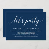 Laten we feestvieren, huwelijksfeest viering kaart (Voorkant / Achterkant)