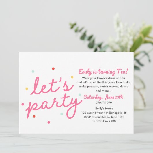 Laten we feestvieren kaart (Staand voorkant)