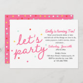 Laten we feestvieren kaart (Voorkant / Achterkant)