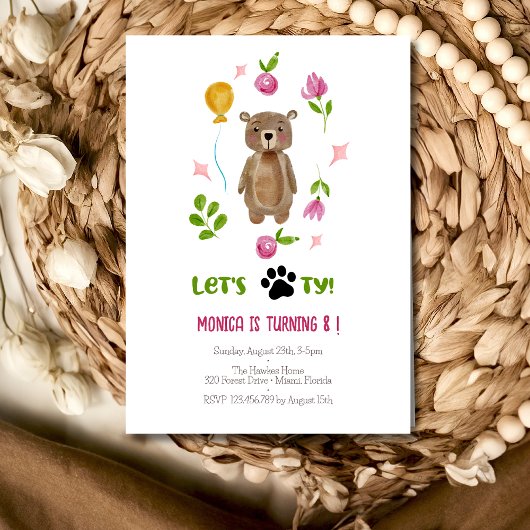 Laten we feestvieren! Kinderverjaardagsfeestje Kaart