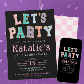 Laten we feestvieren Preppy Faux Chenille Verjaard Kaart