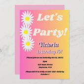 Laten we feestvieren Uitnodiging voor pre-tieners (Voorkant / Achterkant)