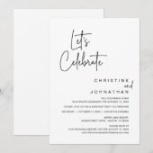 Laten we feestvieren, weddenschappen uitgaansfeest kaart (Voorkant / Achterkant)