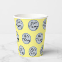 Laten we feestviering polka dot en moderne tekst