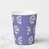 Laten we feestviering polka dot en moderne tekst papieren bekers (Links)