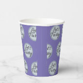 Laten we feestviering polka dot en moderne tekst papieren bekers (Rechts)