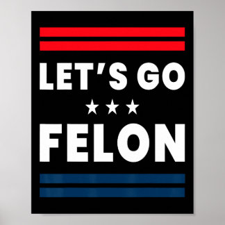 Laten we Felon Pro Trump Elon - Conservatieve Patr Poster