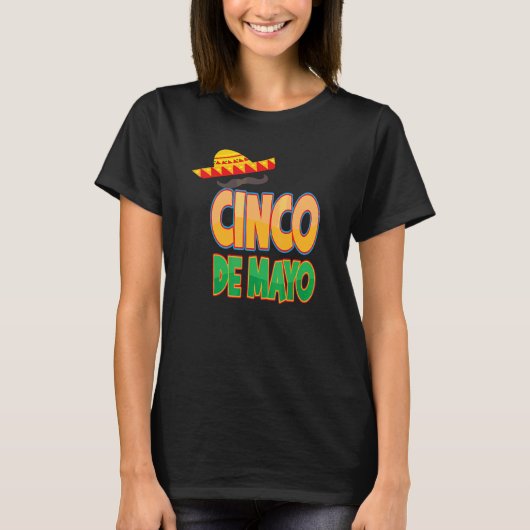 Laten we Fiesta 5 De Mayo Viva Mexico T-shirt (Voorkant)