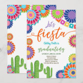 Laten we Fiesta Afstuderen Uitnodiging Mexicaans f (Voorkant / Achterkant)
