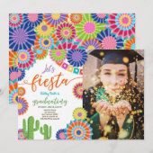 Laten we Fiesta Afstuderen Uitnodiging Mexicaans f (Voorkant / Achterkant)