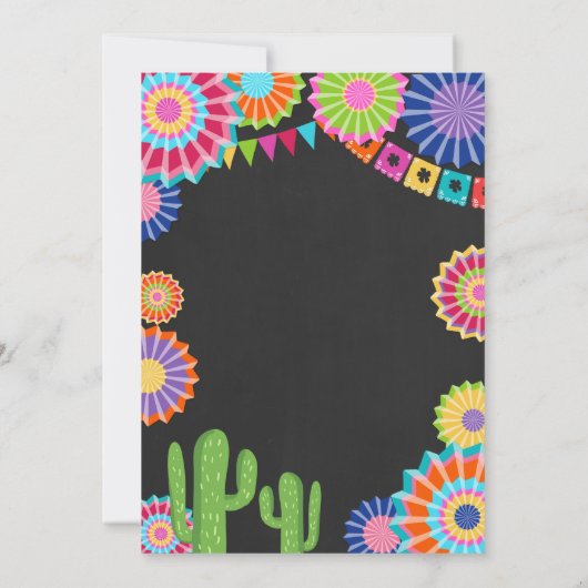 Laten we Fiesta Afstuderen Uitnodiging Mexicaanse  (Achterkant)