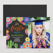 Laten we Fiesta Afstuderen Uitnodiging Mexicaanse (Voorkant / Achterkant)