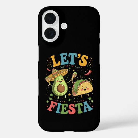 Laten we Fiesta Avocado en Tacos Cinco de Mayo Case-Mate iPhone Case (Achterkant)