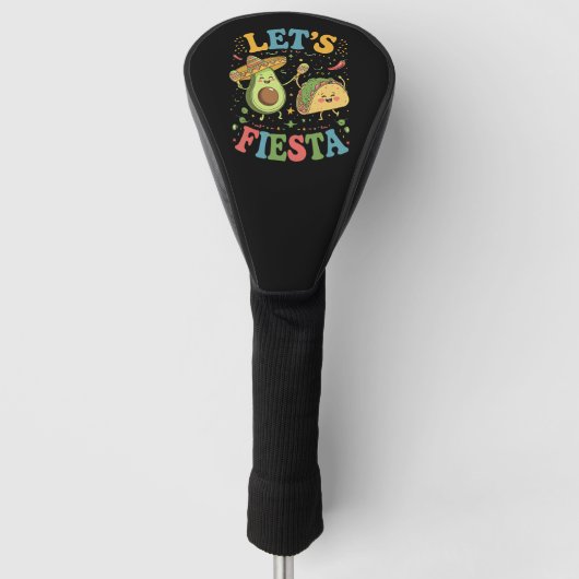 Laten we Fiesta Avocado en Tacos Cinco de Mayo Golfheadcover (Voorkant)