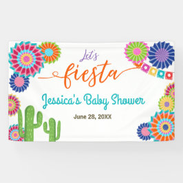 Laten we Fiesta Baby shower banner Mexicaanse Cact