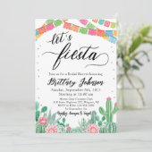 Laten we Fiesta Bridal Shower Invitation Taco Mexi Kaart (Staand voorkant)
