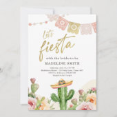 Laten we Fiesta Cactus Aquarel Bruidsmeisjes Uitno Kaart (Voorkant)