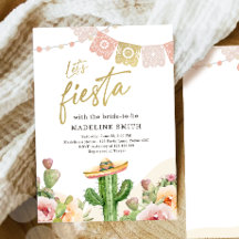 Laten we Fiesta Cactus Aquarel Bruidsmeisjes Uitno