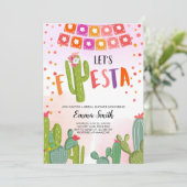 Laten we Fiesta Cactus Mexicaanse Fiesta Couples D Kaart (Staand voorkant)