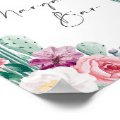 Laten we Fiesta Cactus Vrijgezellenfeest Margarita Poster (Hoek)