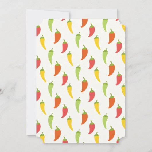 Laten we Fiesta Chili Pepper Verjaardagsfeest Kaart (Achterkant)