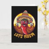 Laten we Fiesta Chili Sombrero Rattles Mexico Kaart (Gele Bloem)