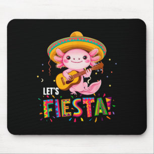 Laten we Fiesta Cinco De Mayo Axolotl Met Sombrero Muismat