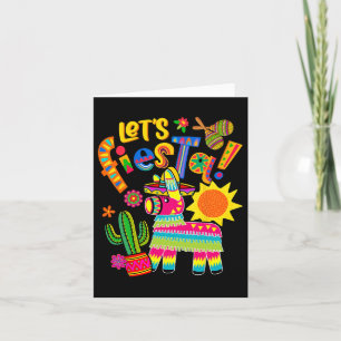 Laten we Fiesta Cinco De Mayo Camisa Mexicana Homb Kaart