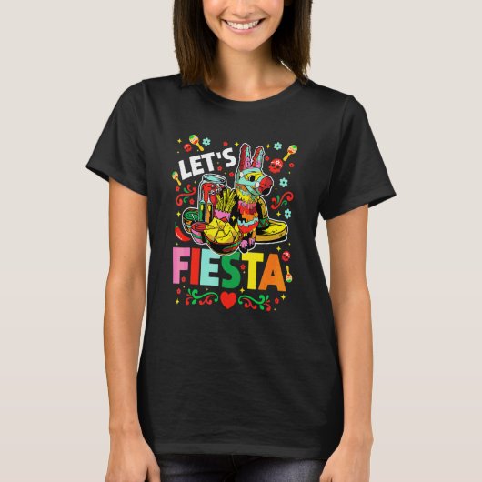 Laten we Fiesta Cinco De Mayo Camisa Mexicana Homb T-shirt (Voorkant)