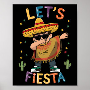 Laten we Fiesta Cinco De Mayo Dabbing Mexicaanse P Poster