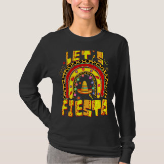 Laten we Fiesta Cinco De Mayo Latijn Riabow Mexica T-shirt