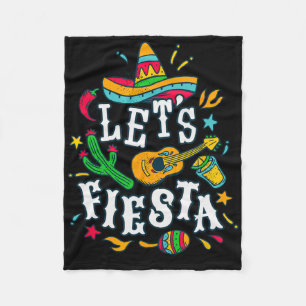 Laten we Fiesta Cinco de Mayo Mexicaanse Festival Fleece Deken