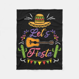 Laten we Fiesta Cinco De Mayo Mexicaanse Partij Ma Fleece Deken
