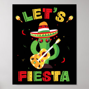 Laten we Fiesta Cinco De Mayo Mexican Party Women Poster