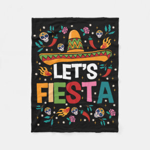 Laten we Fiesta Cinco De Mayo Mexican Theme Party  Fleece Deken