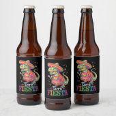 Laten we Fiesta Cinco de Mayo T Rex dinosaurus bek Bier Etiket (Flessen)