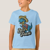 Laten we Fiesta Dinosaur Cinco De Mayo Peuter Jong T-shirt (Voorkant)
