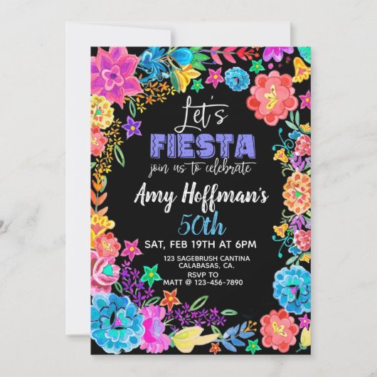 Laten we Fiesta, Fiesta Birthday, Kaart (Voorkant)