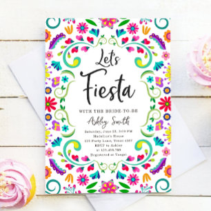 Laten we Fiesta Floral Fiesta Mexicaans Vrijgezell Kaart