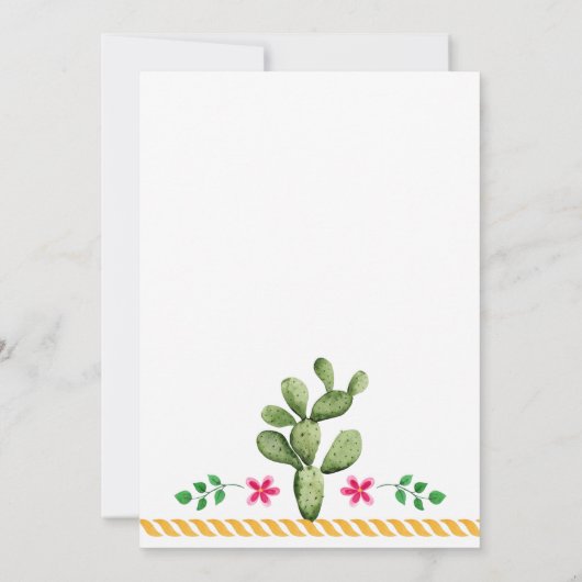 Laten we Fiesta Girl Birthday-uitnodiging Kaart (Achterkant)