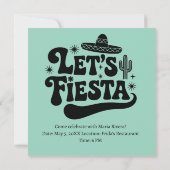 Laten we Fiesta Groovy Feestelijke Sombrero Kaart (Achterkant)