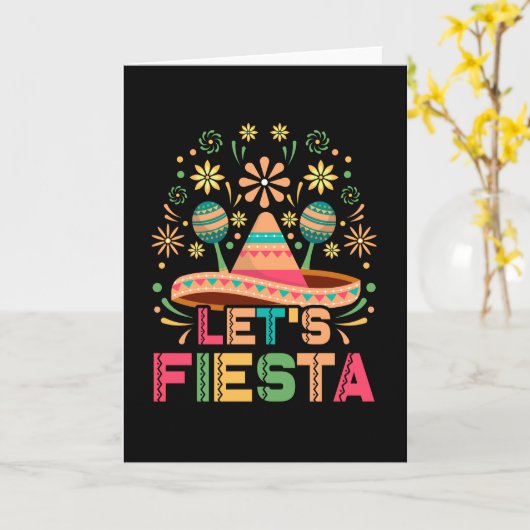 Laten we Fiesta Kaart (Gele Bloem)