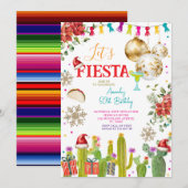 Laten we Fiesta Kerstfeest Mexicaanse 50ste Verjaa Kaart (Voorkant / Achterkant)